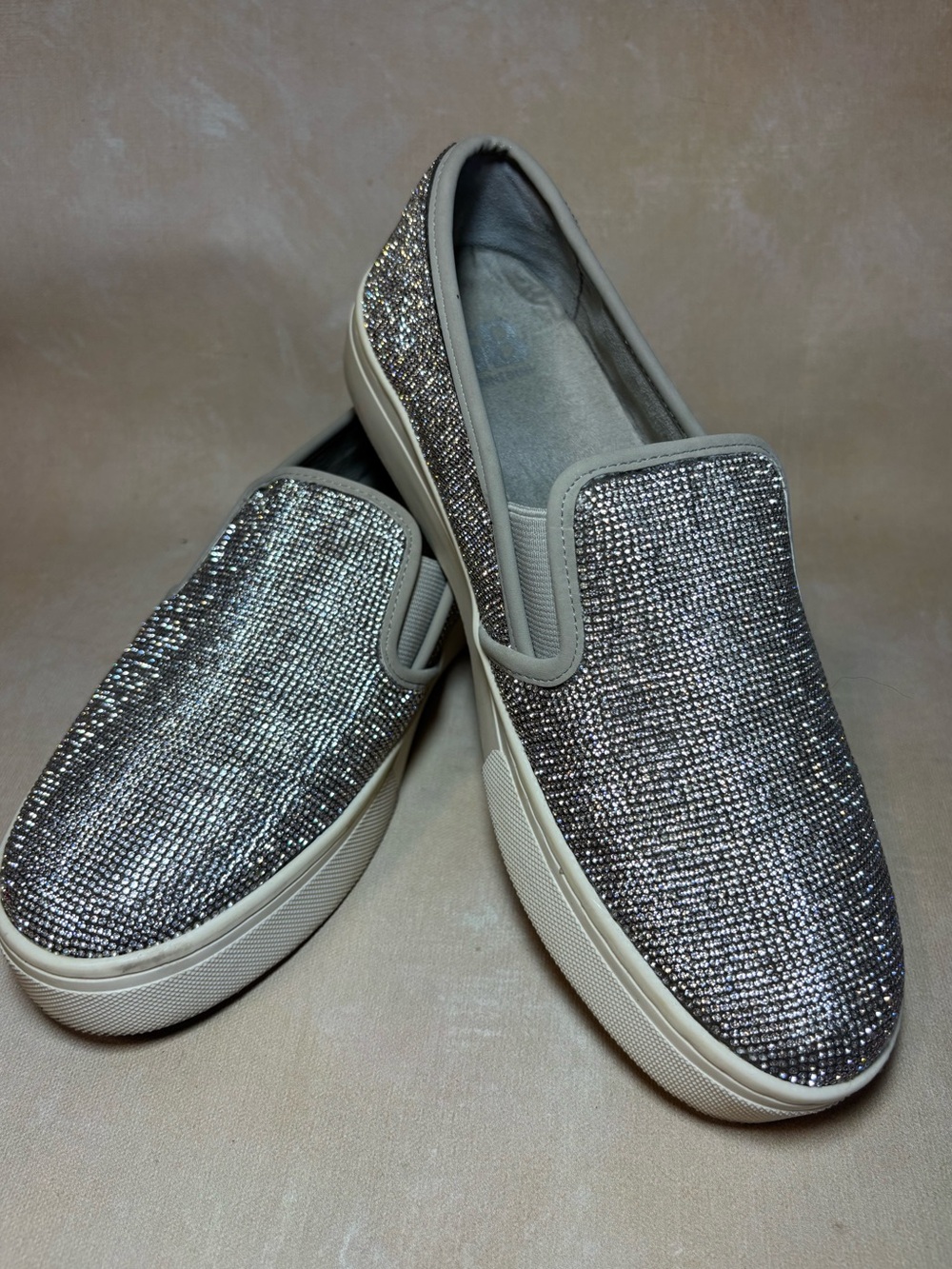 Gianni Bini Sparkling Rhinestone Slip-On Sneakers, size 7